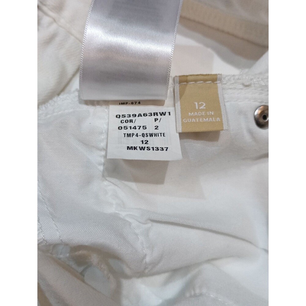 Michael Kors Women's 5 Pockets Skinny‎ White Jeans Size 12 - Picture 8 of 10